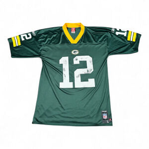 Aaron Rodgers Green Bay Packers Jersey Adult LARGE Green Reebok NFL Players Y2K